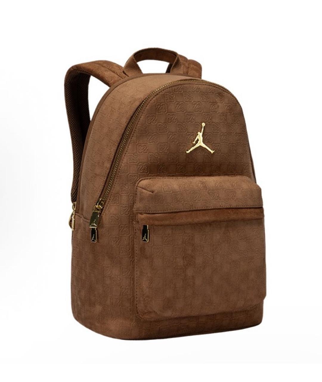 JORDAN Коричневый бархатный рюкзак, фото 2