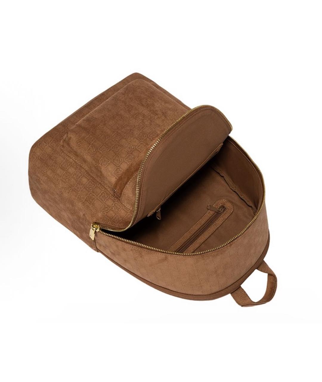 JORDAN Коричневый бархатный рюкзак, фото 6