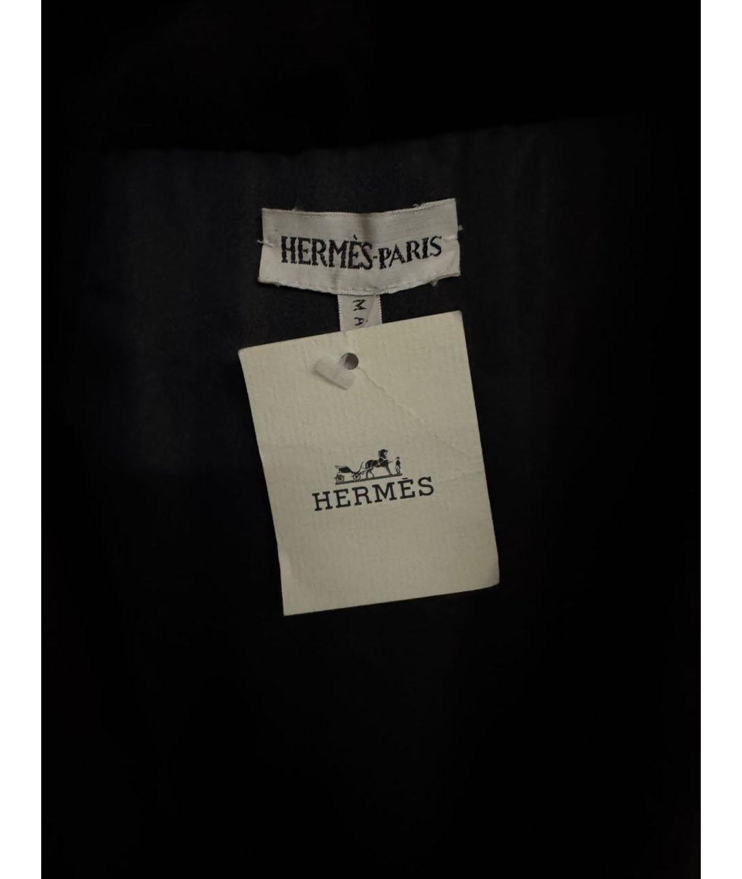 HERMES Коричневый меховой жилет, фото 3