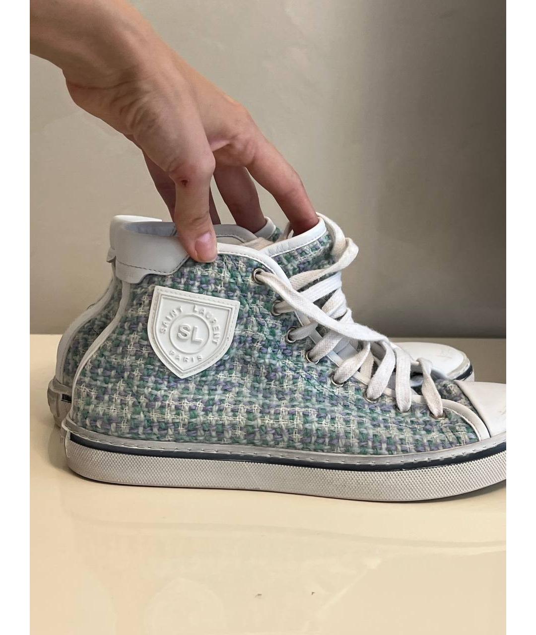 SAINT LAURENT Бирюзовые кеды, фото 3