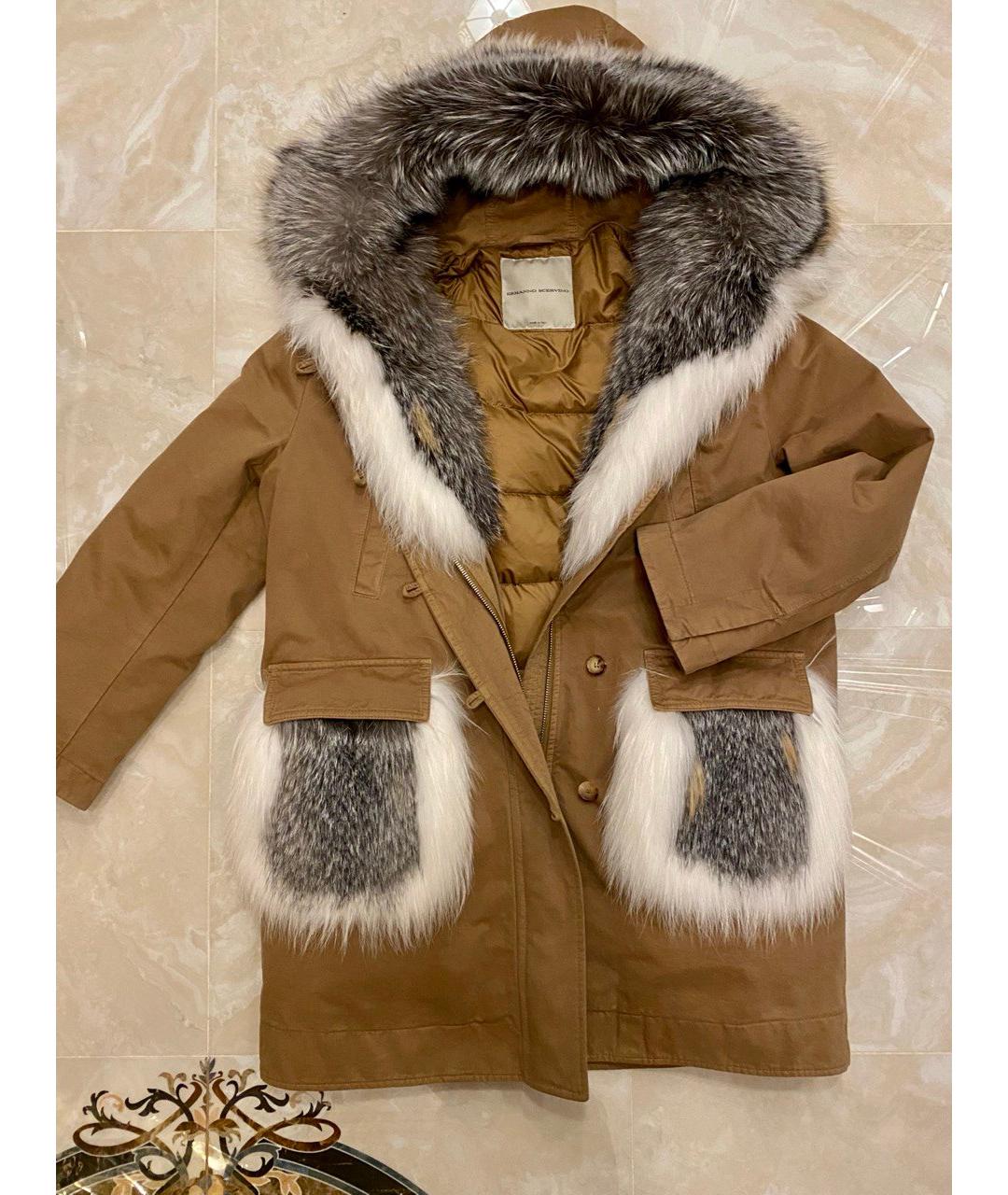 ERMANNO SCERVINO Коричневая парка, фото 3