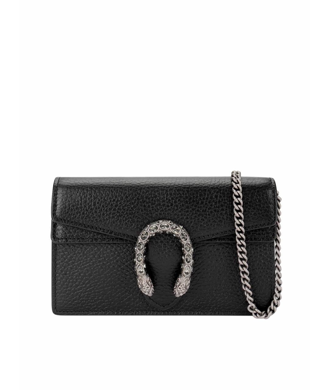 GUCCI Черная кожаная сумка через плечо, фото 1