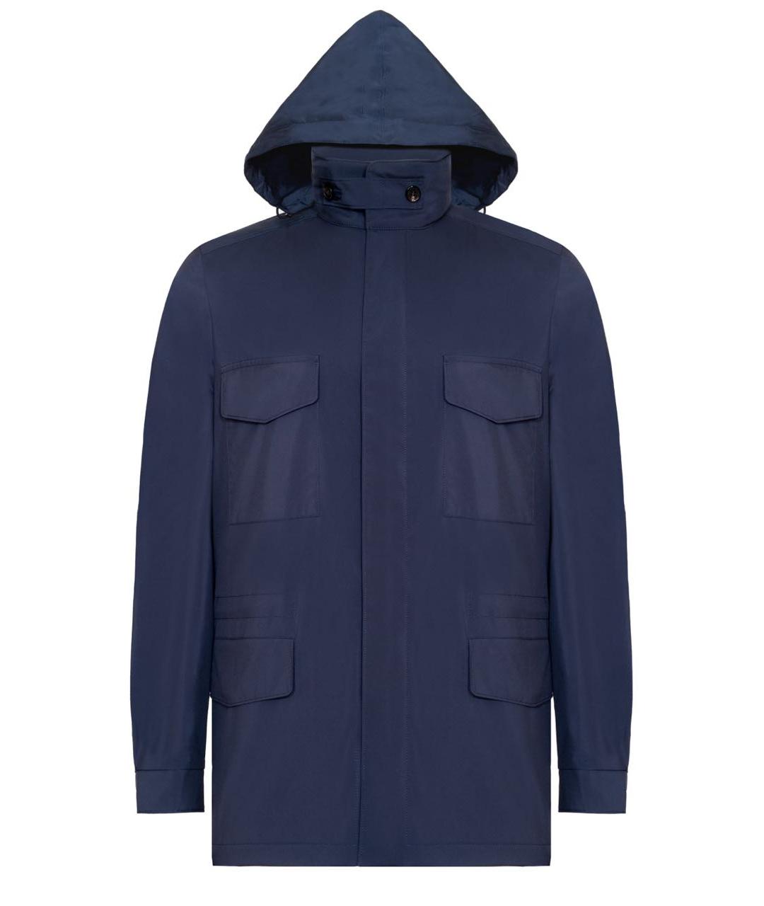 LORO PIANA Темно-синяя полиэстеровая куртка, фото 6