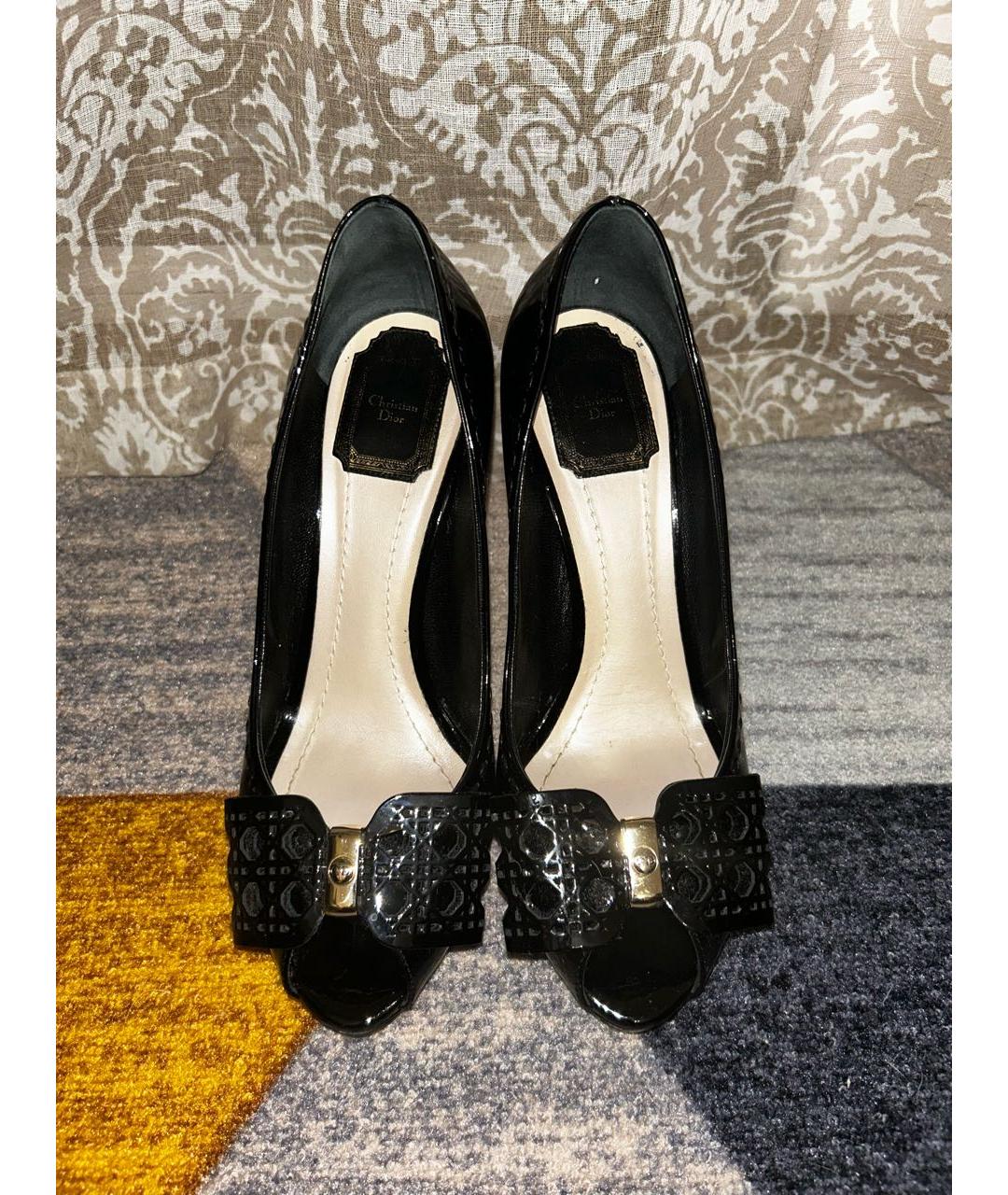 CHRISTIAN DIOR Черные кожаные туфли, фото 2