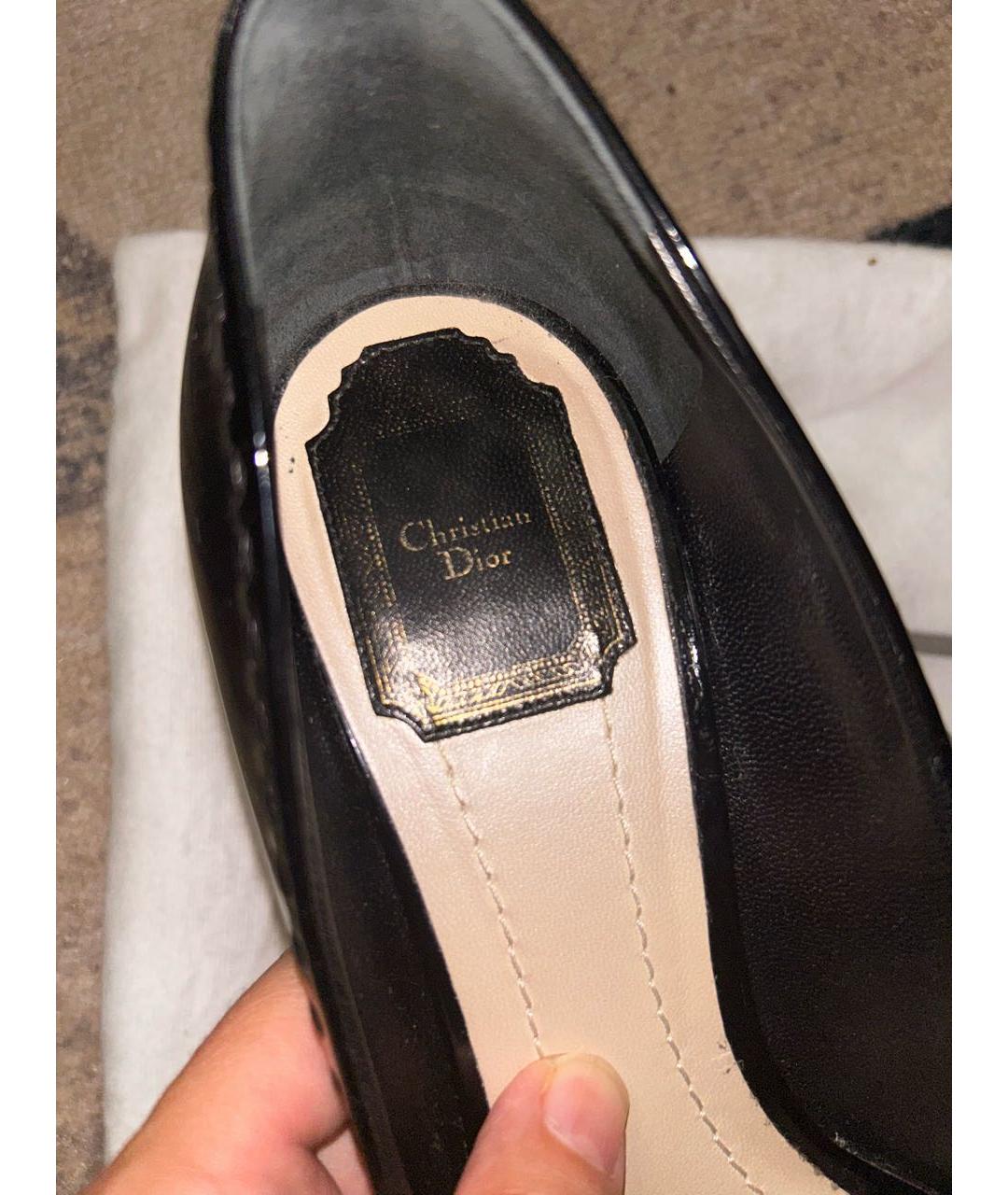 CHRISTIAN DIOR Черные кожаные туфли, фото 6
