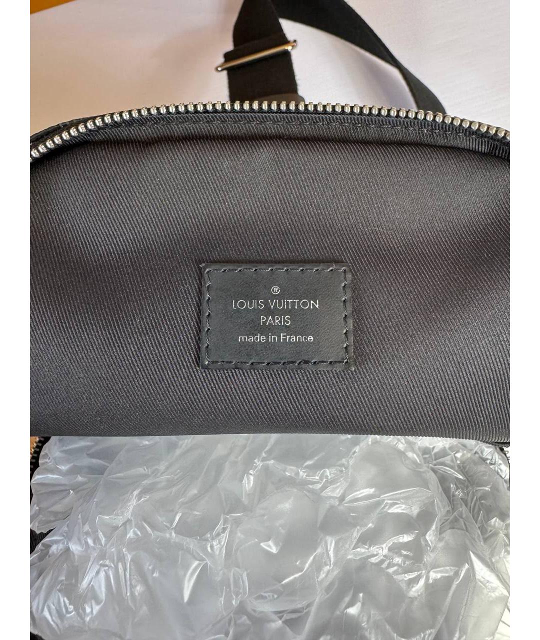 LOUIS VUITTON Черная кожаная сумка на плечо, фото 7