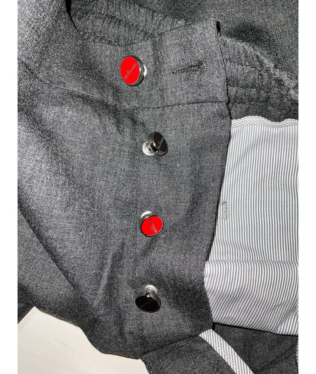 KITON Серые кашемировые повседневные брюки, фото 6