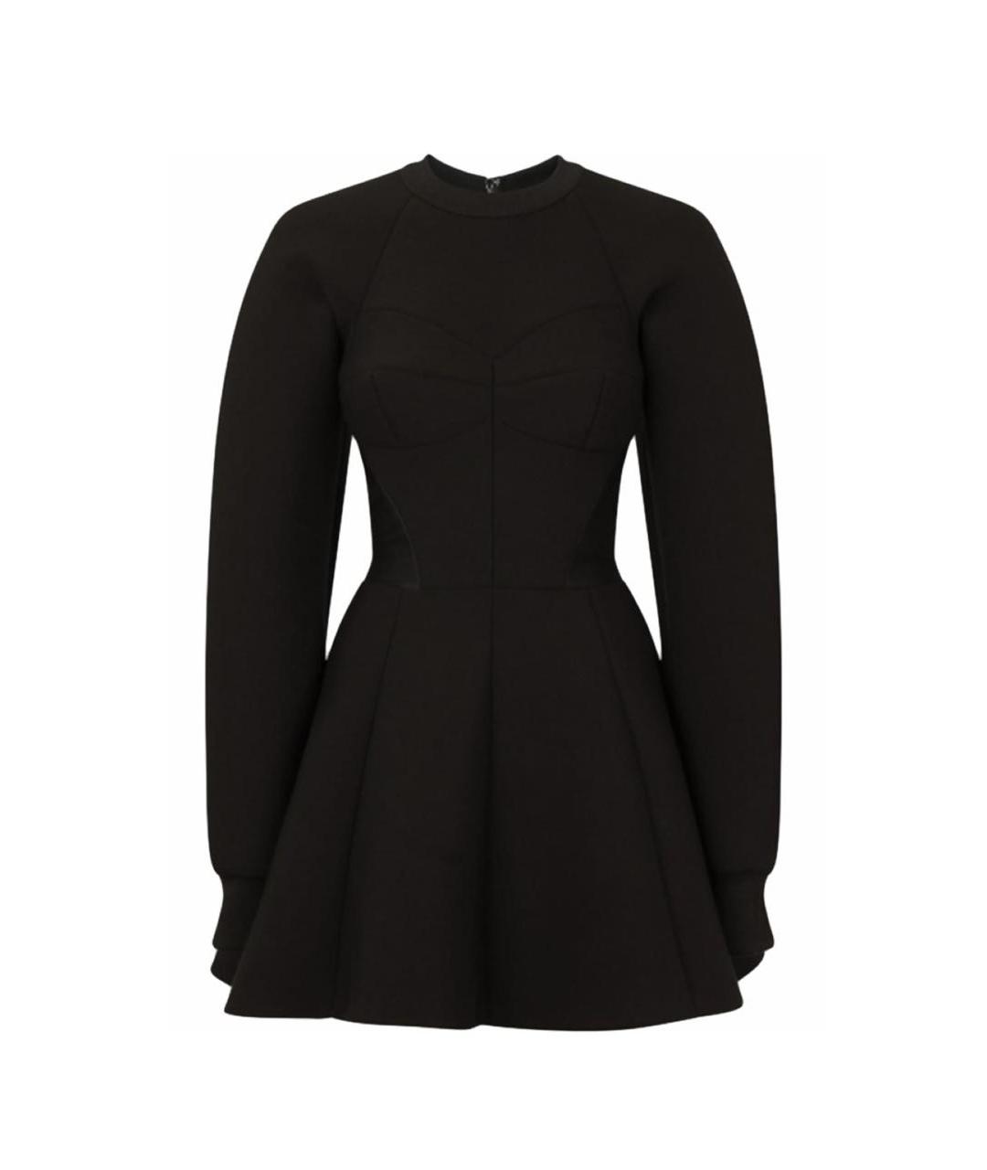 DOLCE&GABBANA Черное хлопко-эластановое платье, фото 1