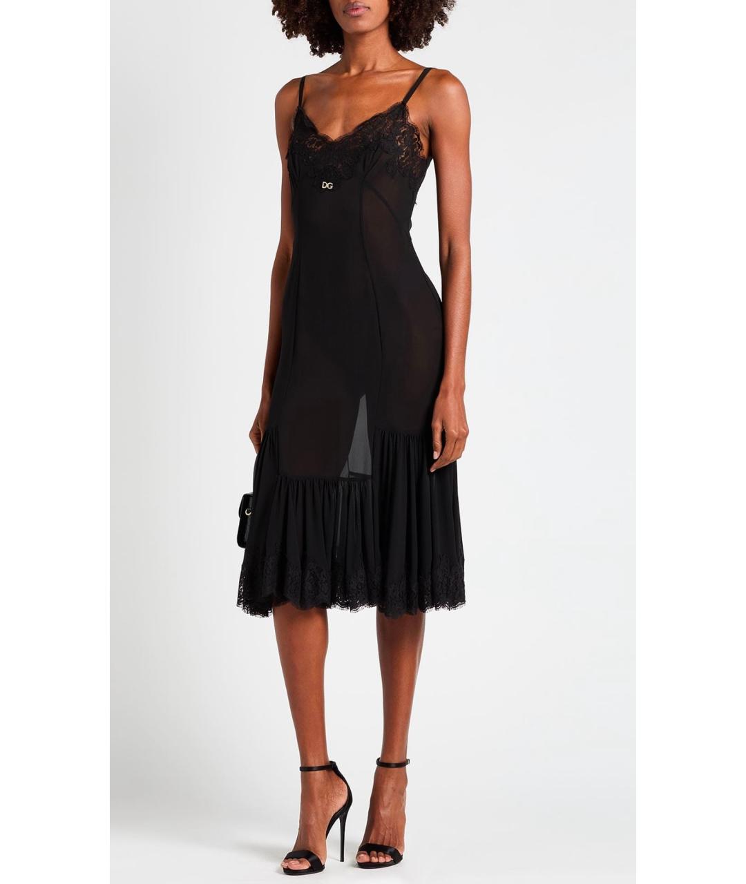 DOLCE&GABBANA Черное коктейльное платье, фото 2