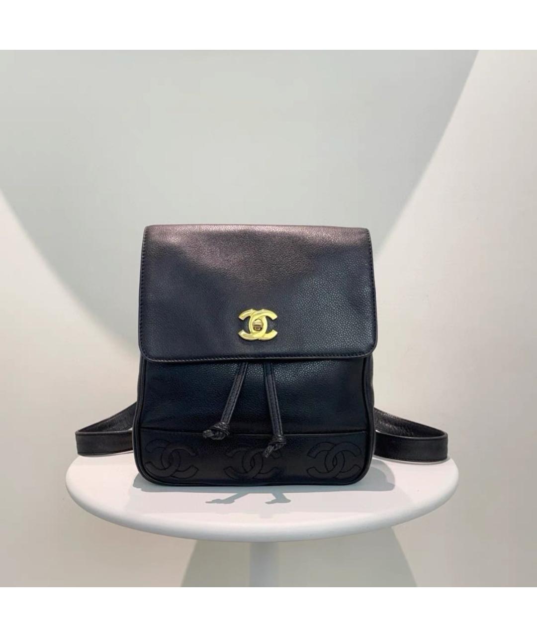 CHANEL Черный кожаный рюкзак, фото 9