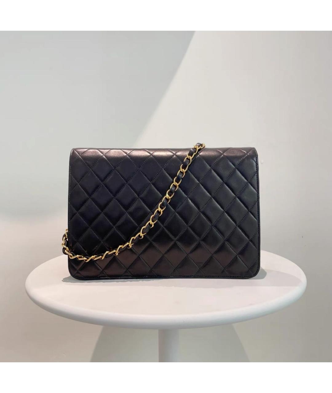 CHANEL Черная кожаная сумка через плечо, фото 3