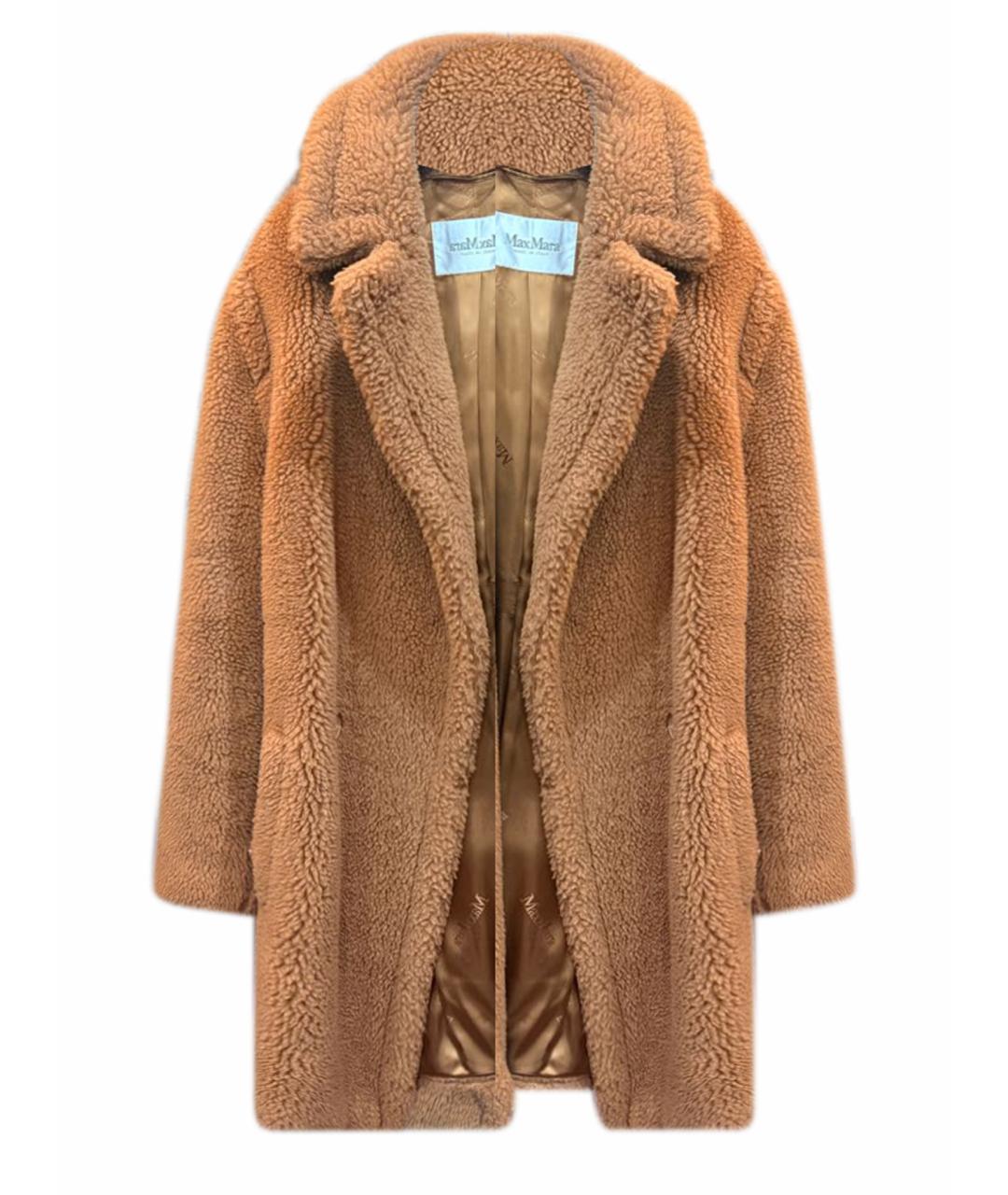 MAX MARA Коричневое шерстяное пальто, фото 1