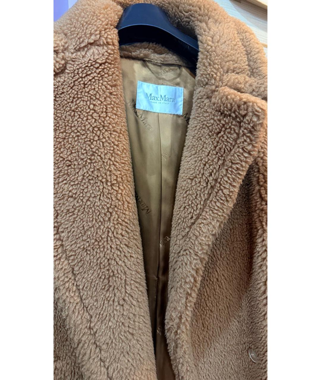 MAX MARA Коричневое шерстяное пальто, фото 4