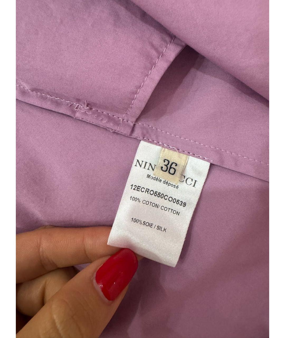 NINA RICCI Фиолетовый хлопковый сарафан, фото 5