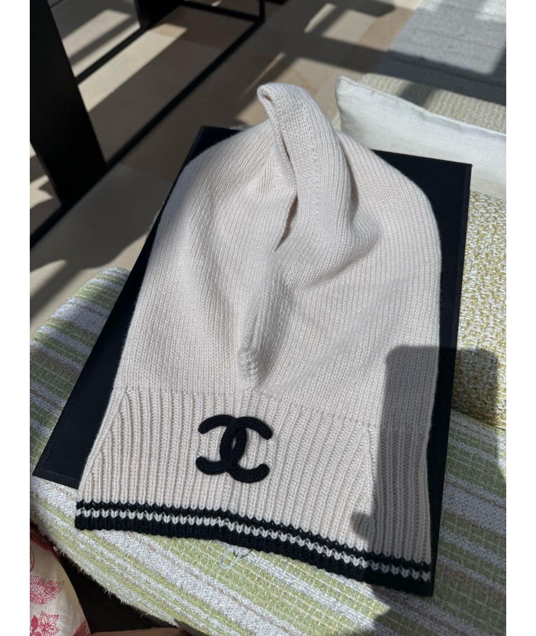 CHANEL Бежевая кашемировая шапка, фото 2
