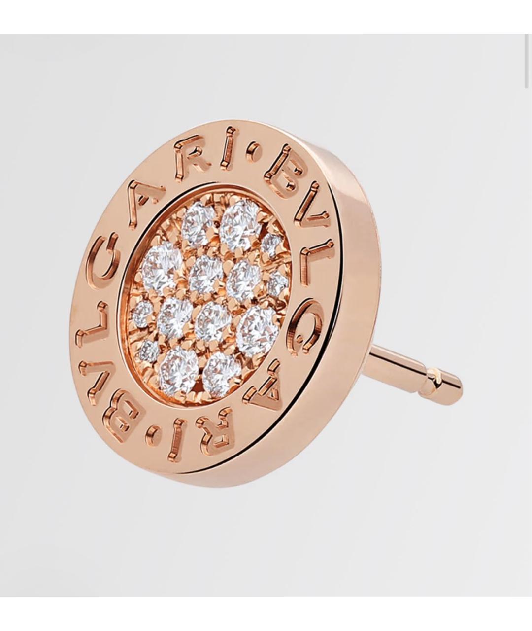 BVLGARI Золотые серьги из розового золота, фото 2