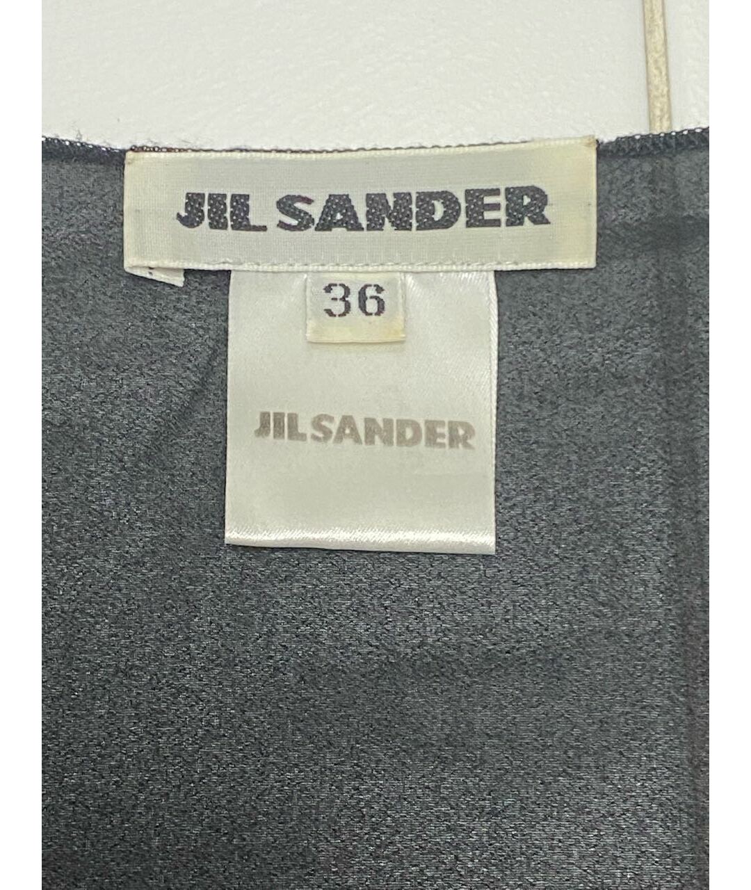 JIL SANDER Черная шелковая майка, фото 3