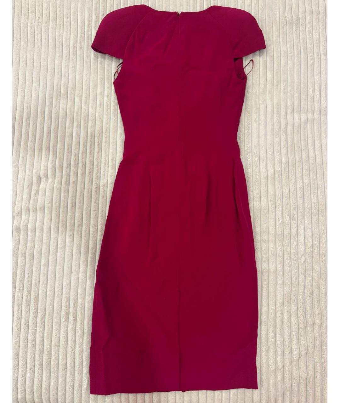 ALEXANDER MCQUEEN Бордовое шелковое вечернее платье, фото 2