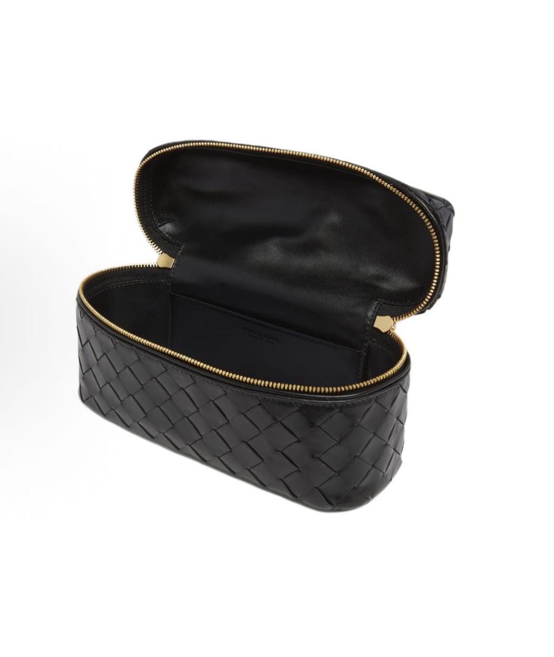 BOTTEGA VENETA Черная кожаная сумка с короткими ручками, фото 3