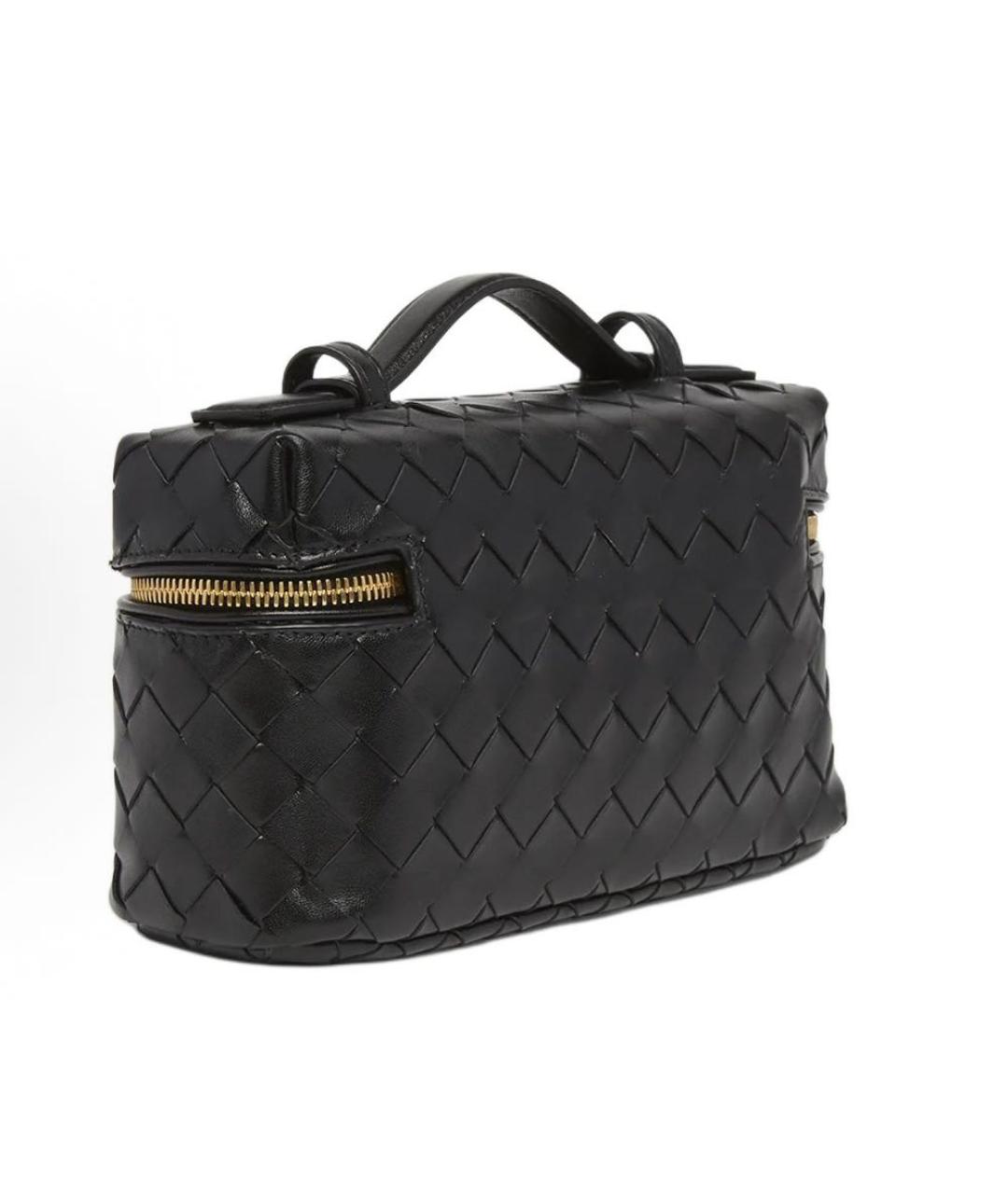 BOTTEGA VENETA Черная кожаная сумка с короткими ручками, фото 2