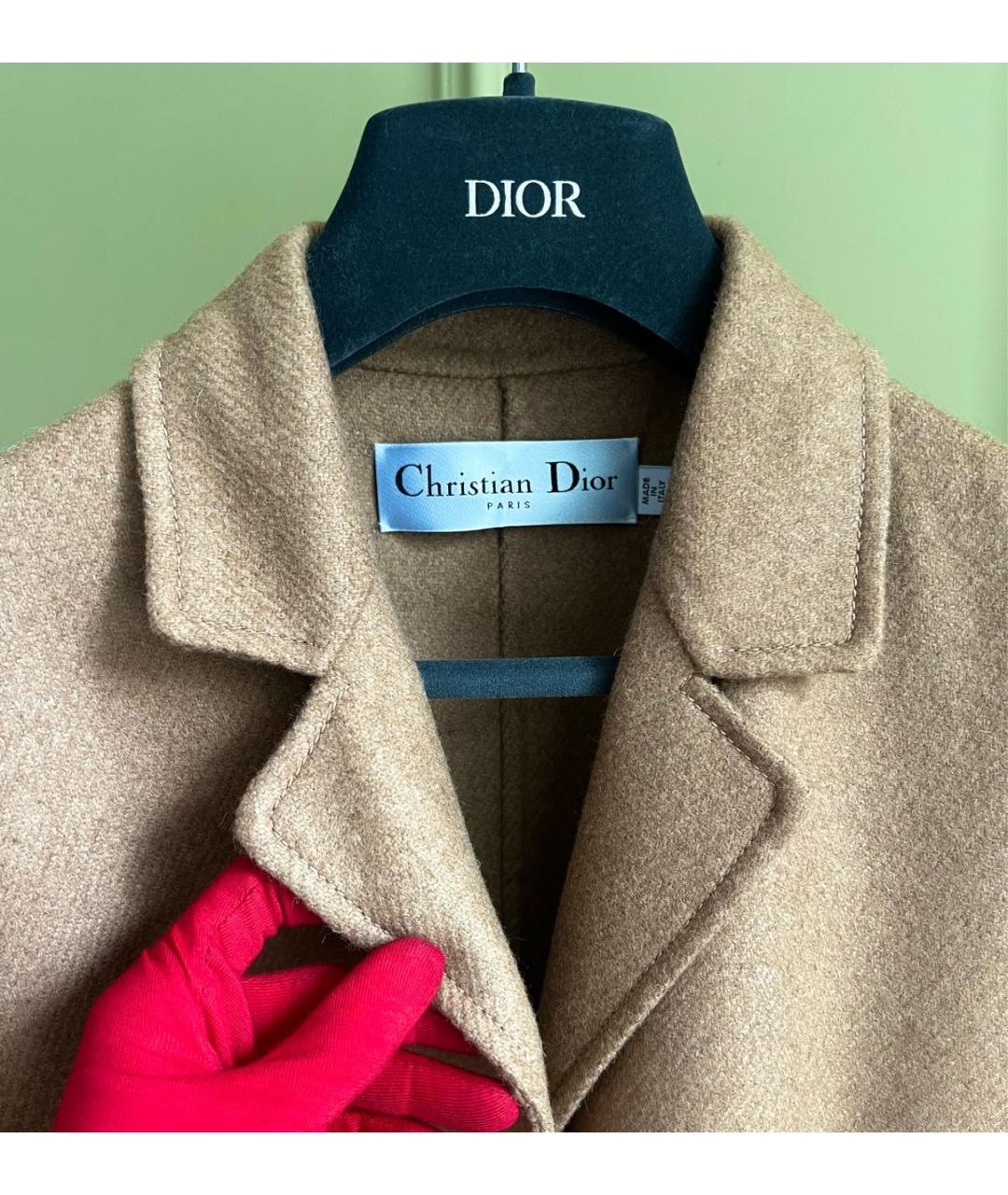CHRISTIAN DIOR Бежевое кашемировое пальто, фото 6