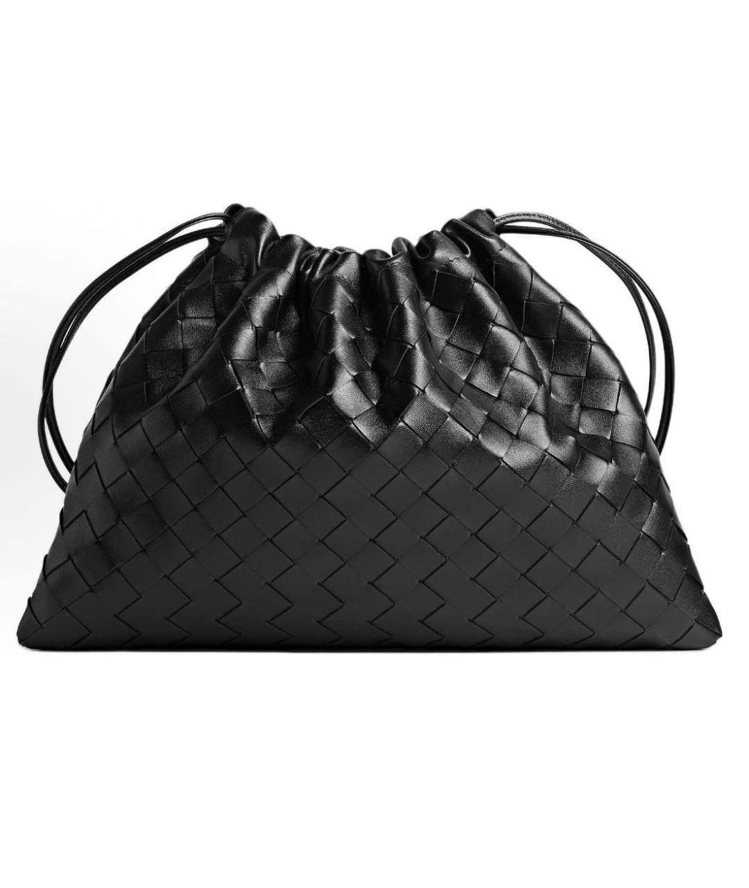 BOTTEGA VENETA Черная кожаная сумка с короткими ручками, фото 6