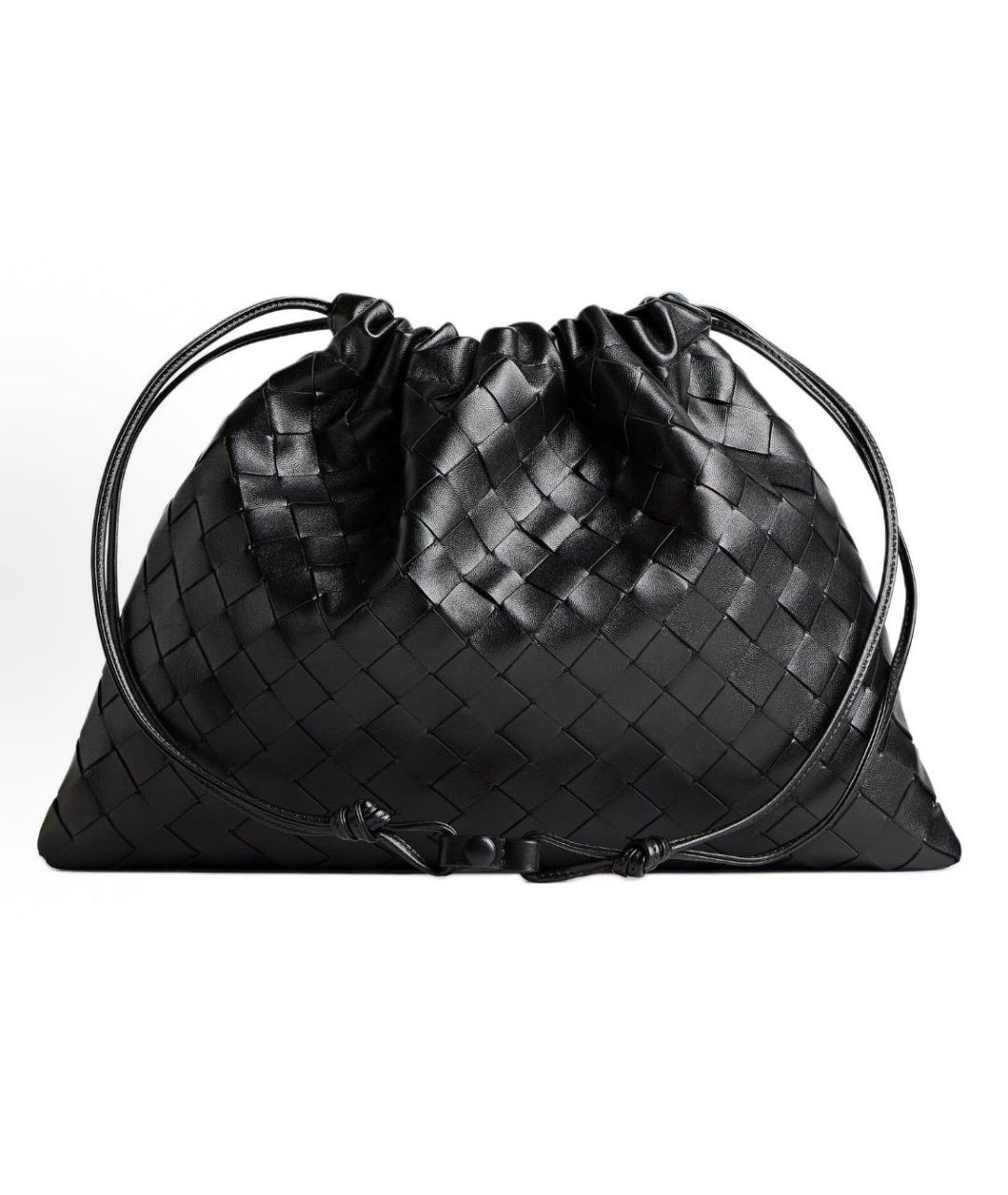 BOTTEGA VENETA Черная кожаная сумка с короткими ручками, фото 3