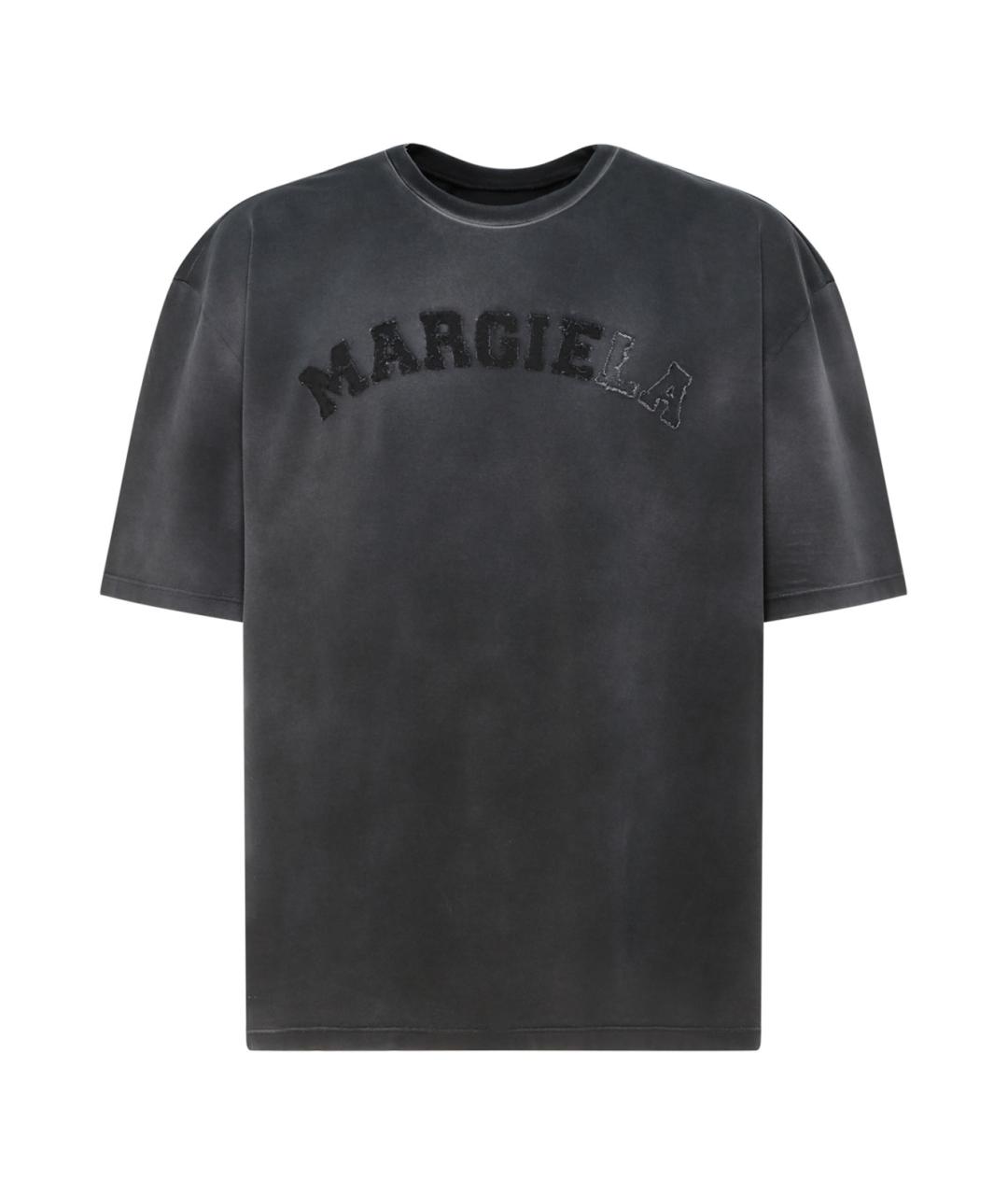 MAISON MARGIELA Антрацитовая хлопковая футболка, фото 1