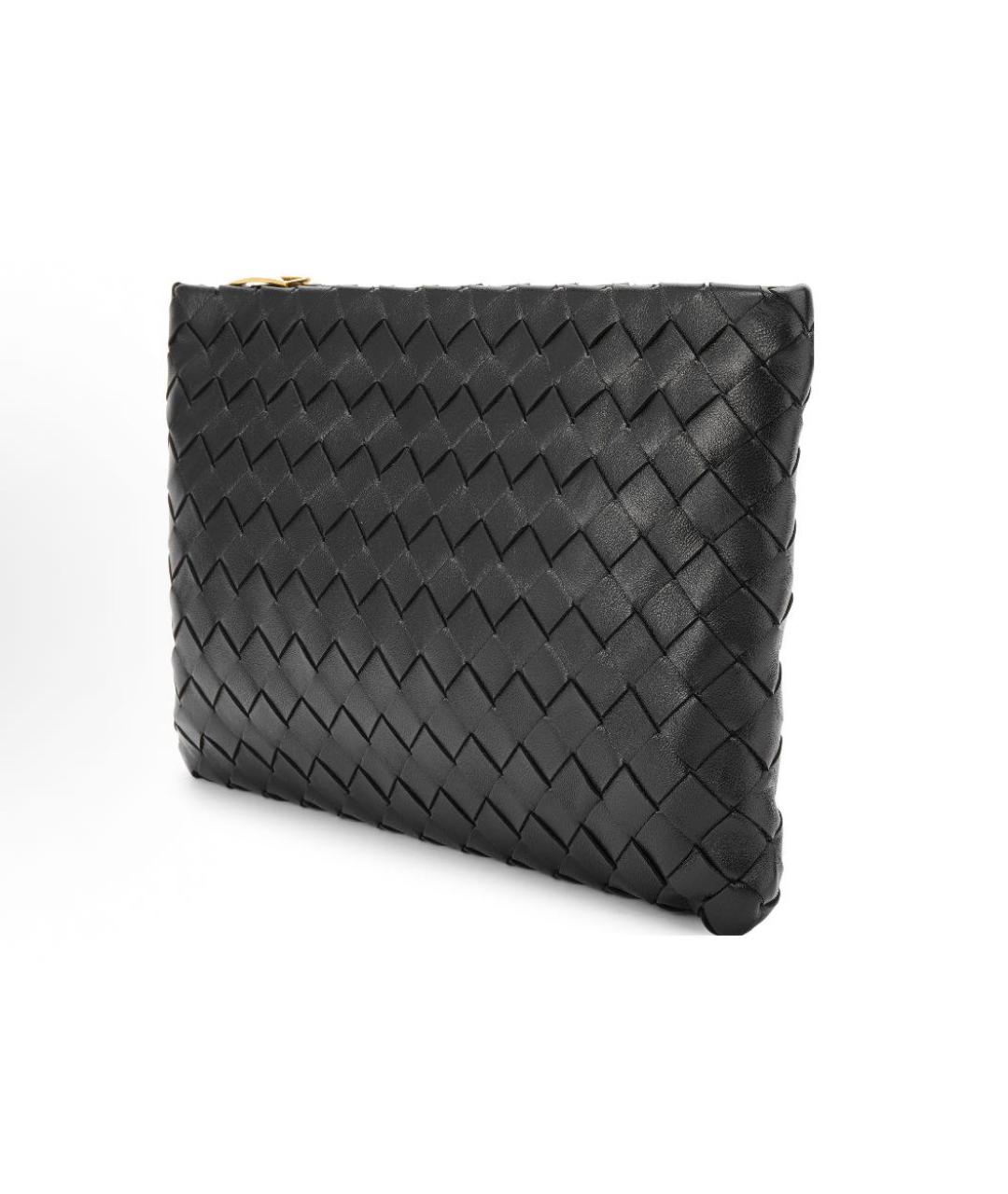 BOTTEGA VENETA Черная кожаная папка для документов, фото 2