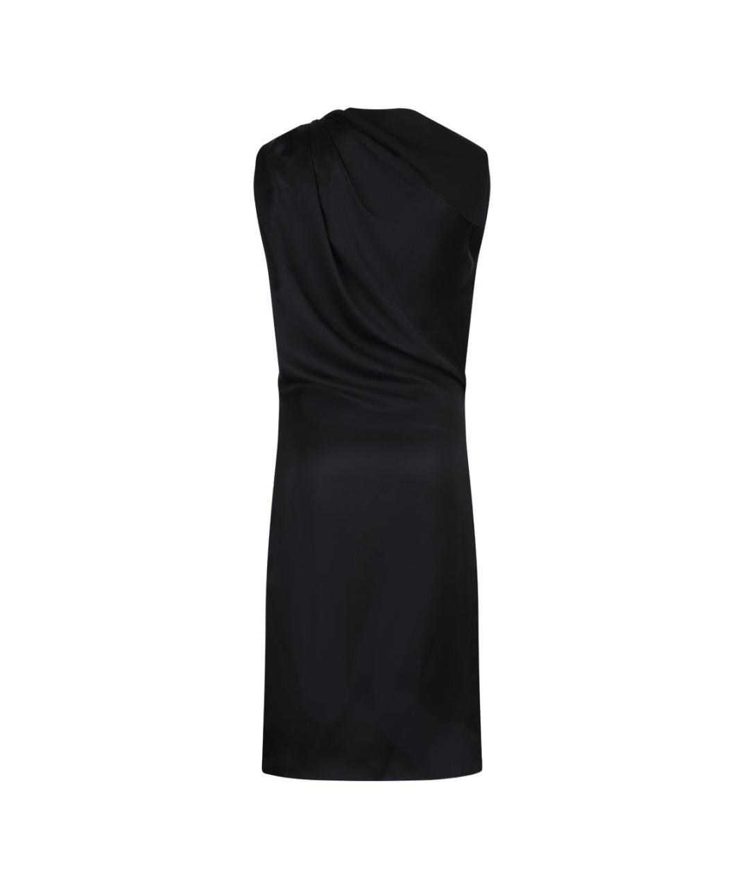 LANVIN Черное шелковое повседневное платье, фото 2