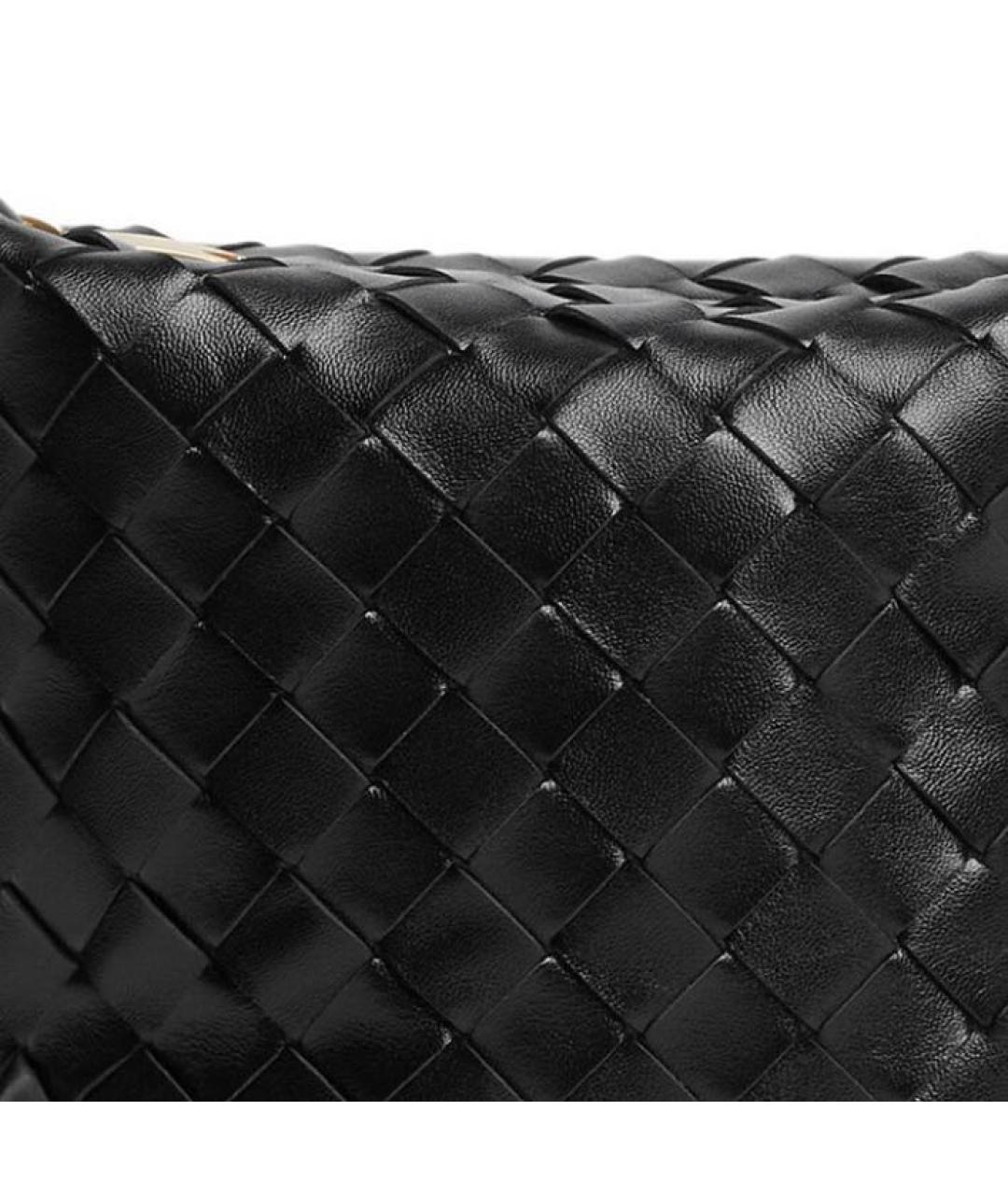 BOTTEGA VENETA Черная кожаная сумка тоут, фото 5