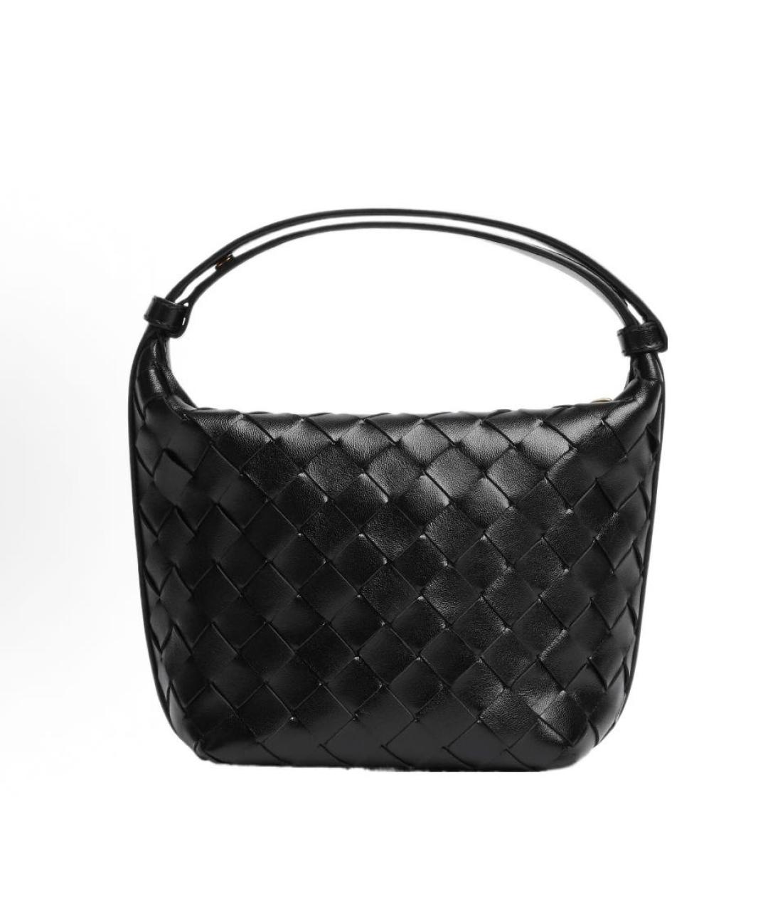 BOTTEGA VENETA Черная кожаная сумка тоут, фото 3