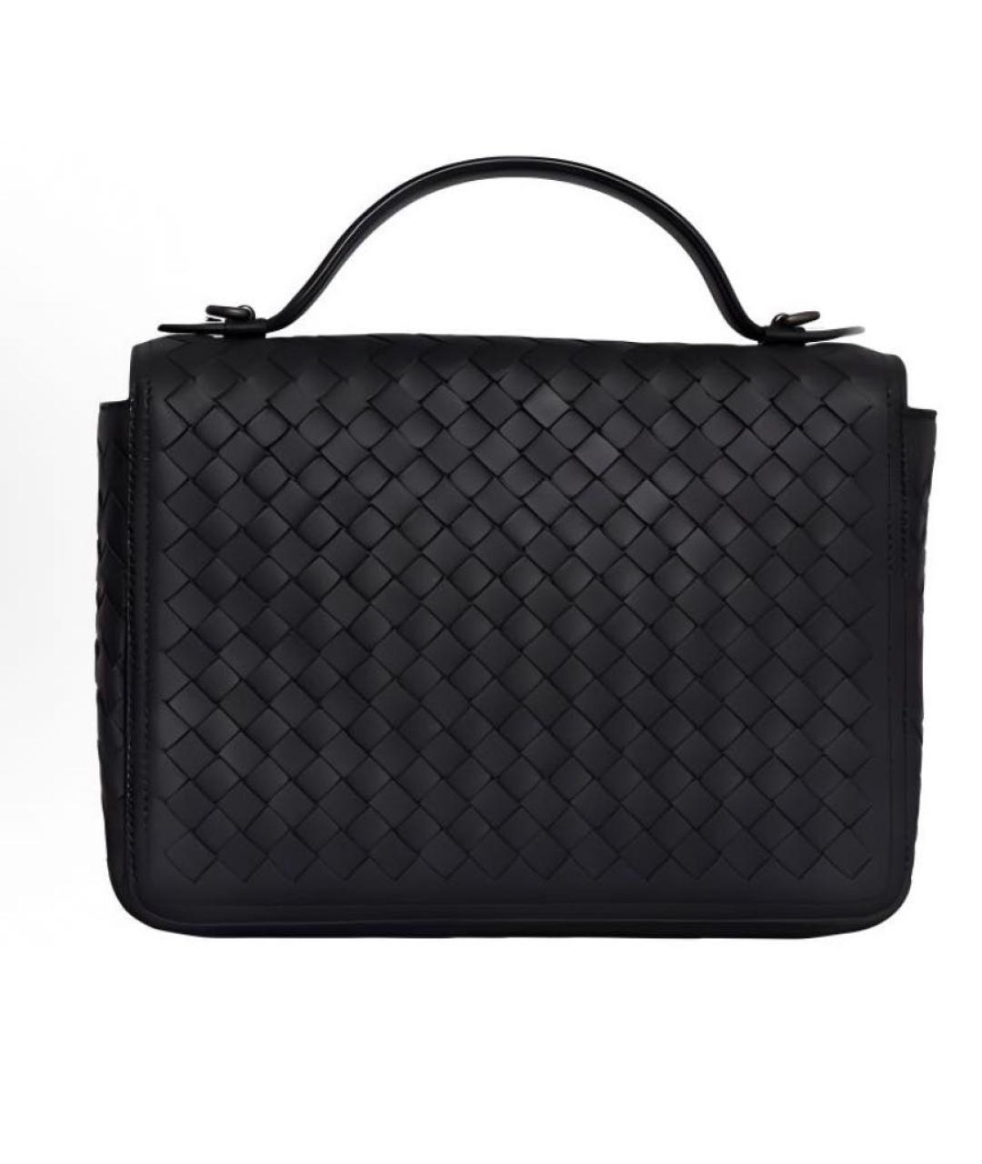 BOTTEGA VENETA Черный кожаный портфель, фото 3
