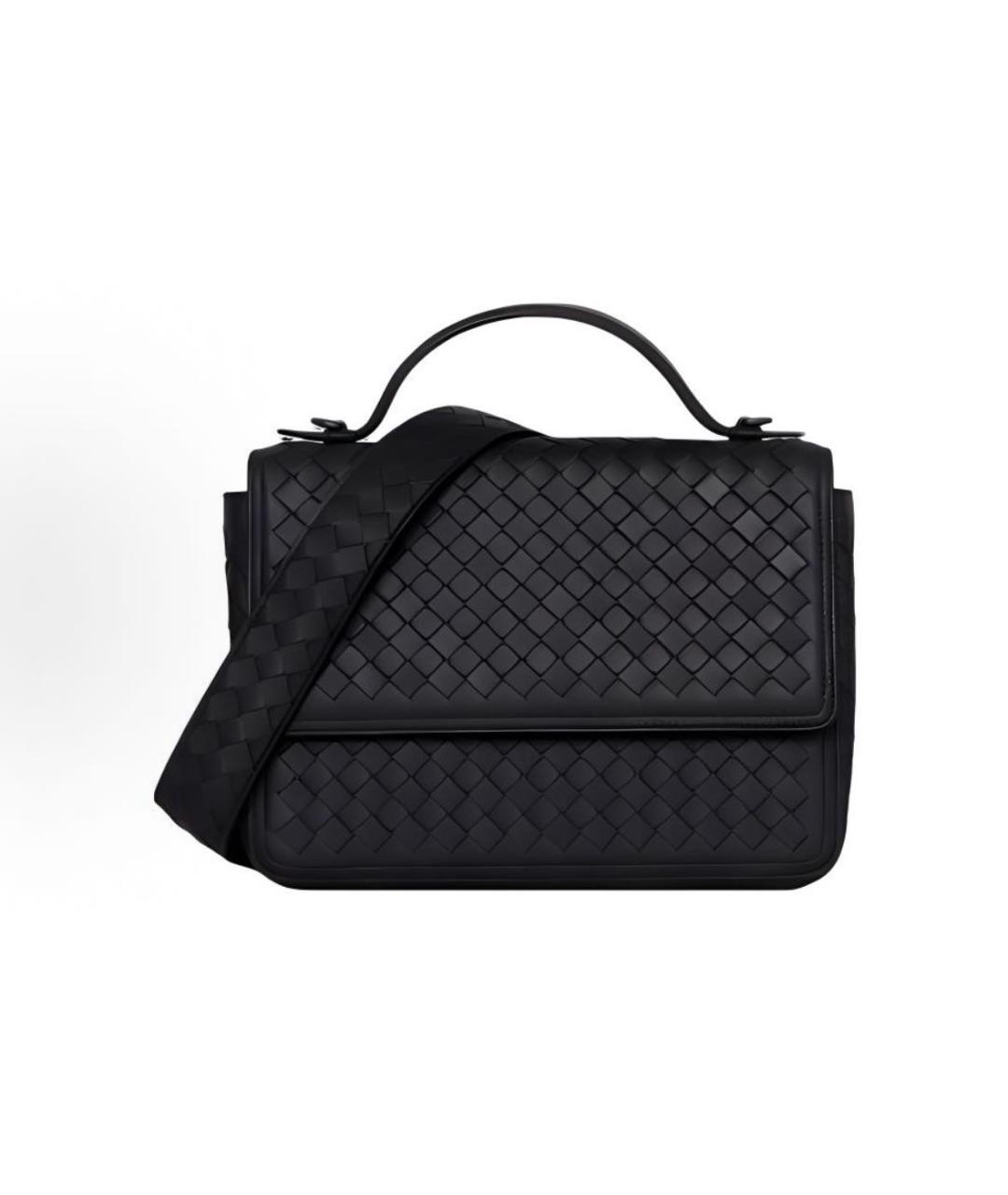 BOTTEGA VENETA Черный кожаный портфель, фото 6