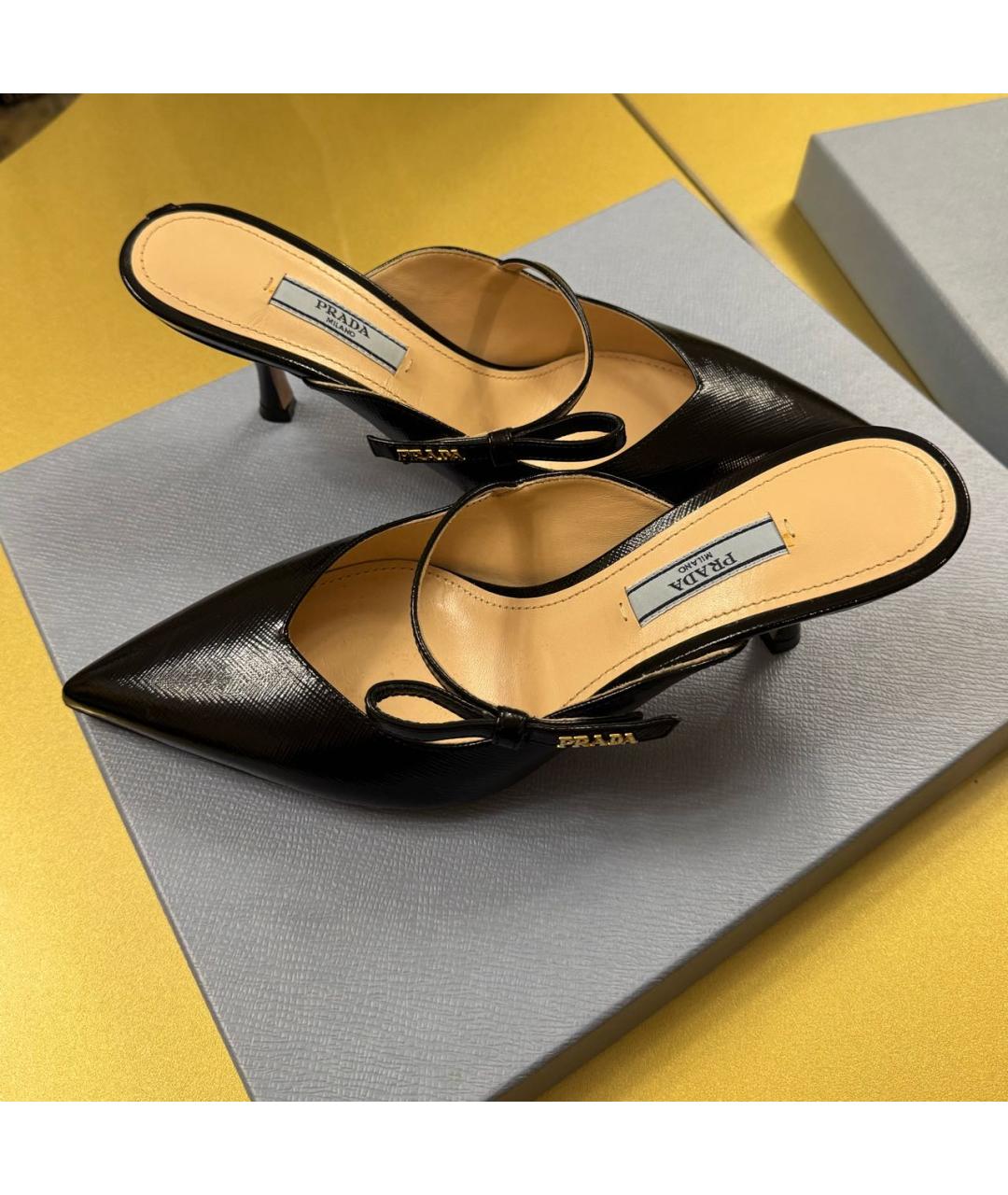 PRADA Черные туфли из лакированной кожи, фото 3