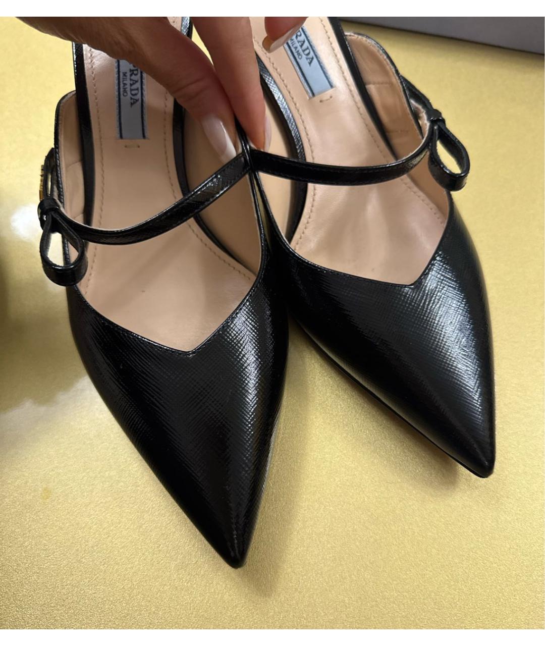 PRADA Черные туфли из лакированной кожи, фото 7