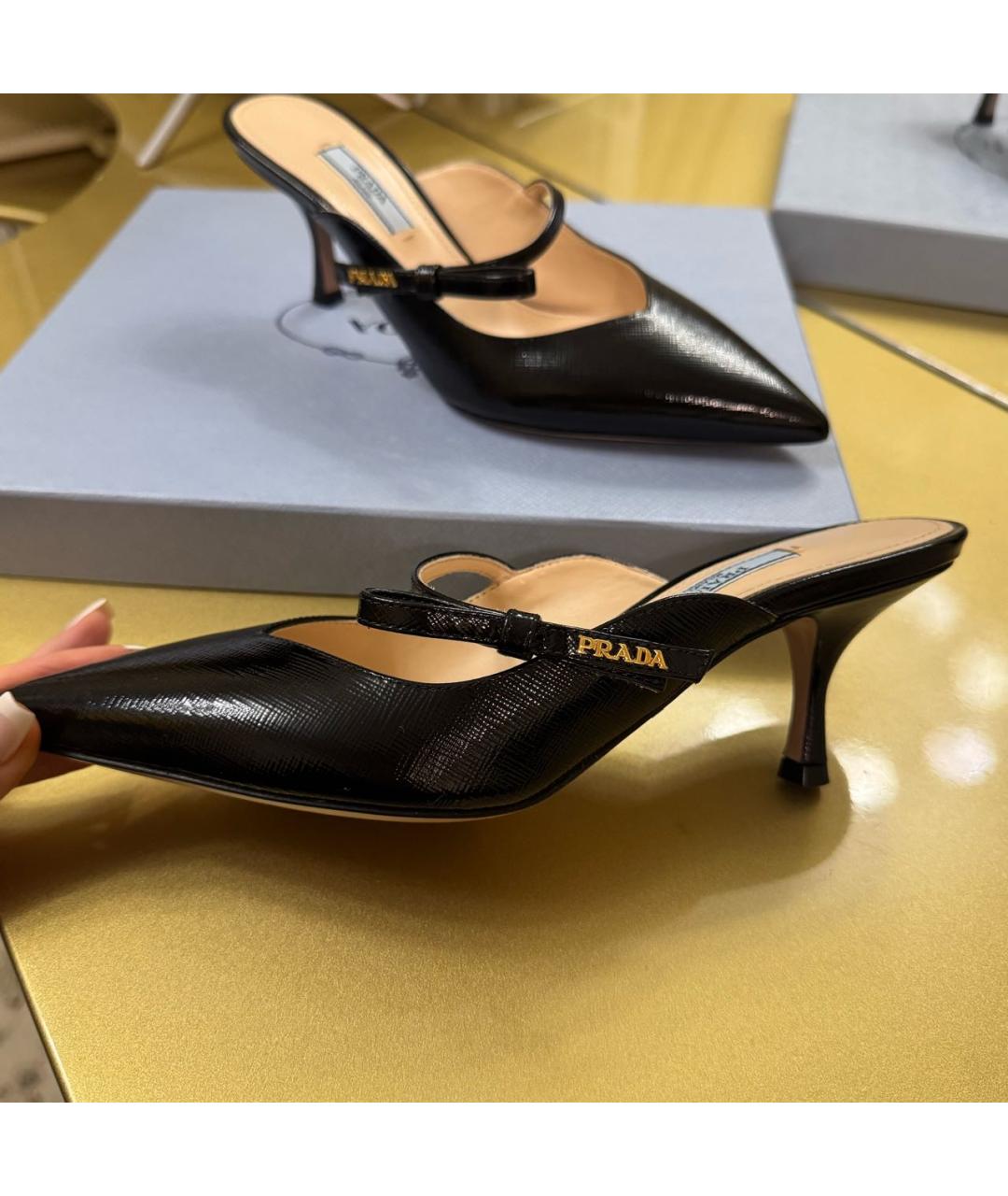 PRADA Черные туфли из лакированной кожи, фото 9