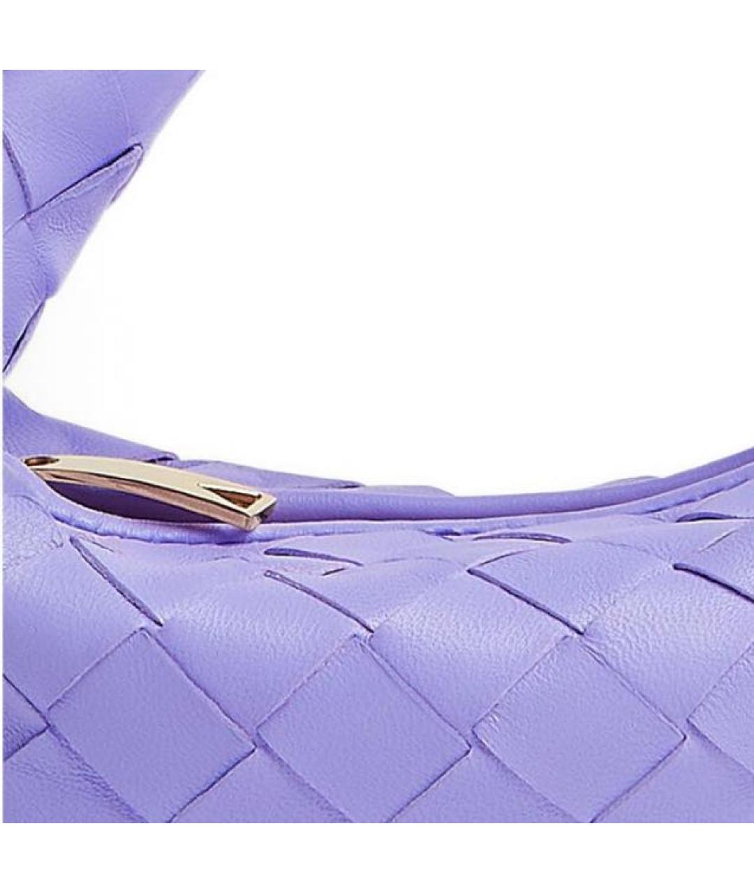 BOTTEGA VENETA Фиолетовая кожаная сумка с короткими ручками, фото 4