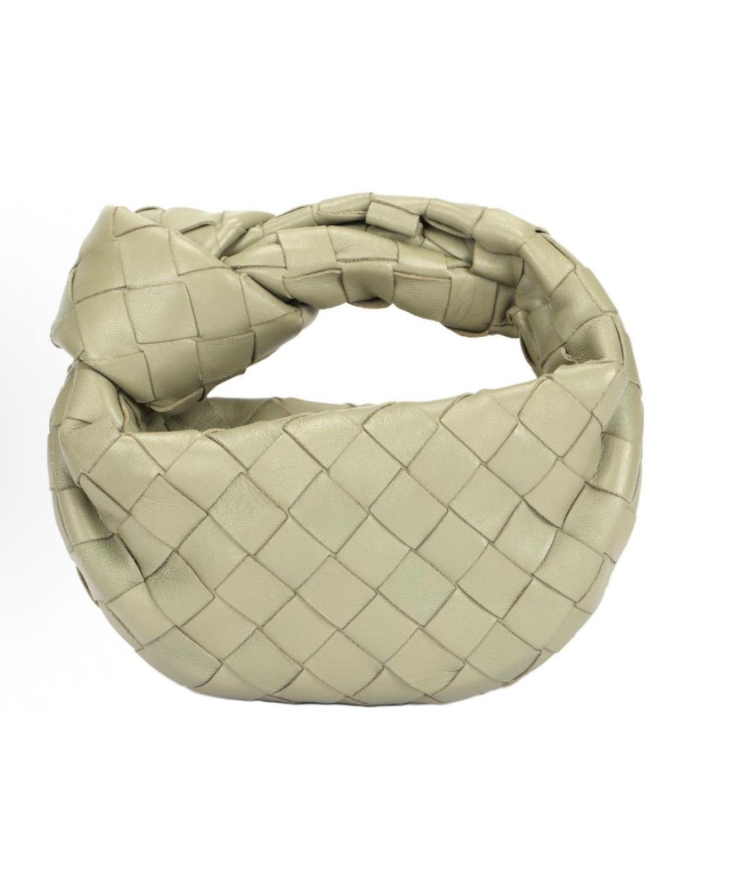 BOTTEGA VENETA Хаки кожаная сумка с короткими ручками, фото 3