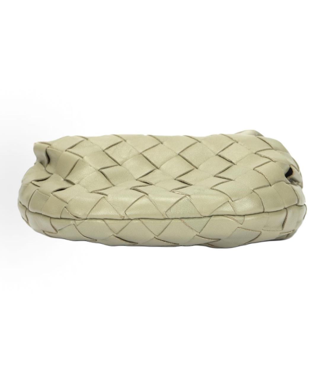 BOTTEGA VENETA Хаки кожаная сумка с короткими ручками, фото 4