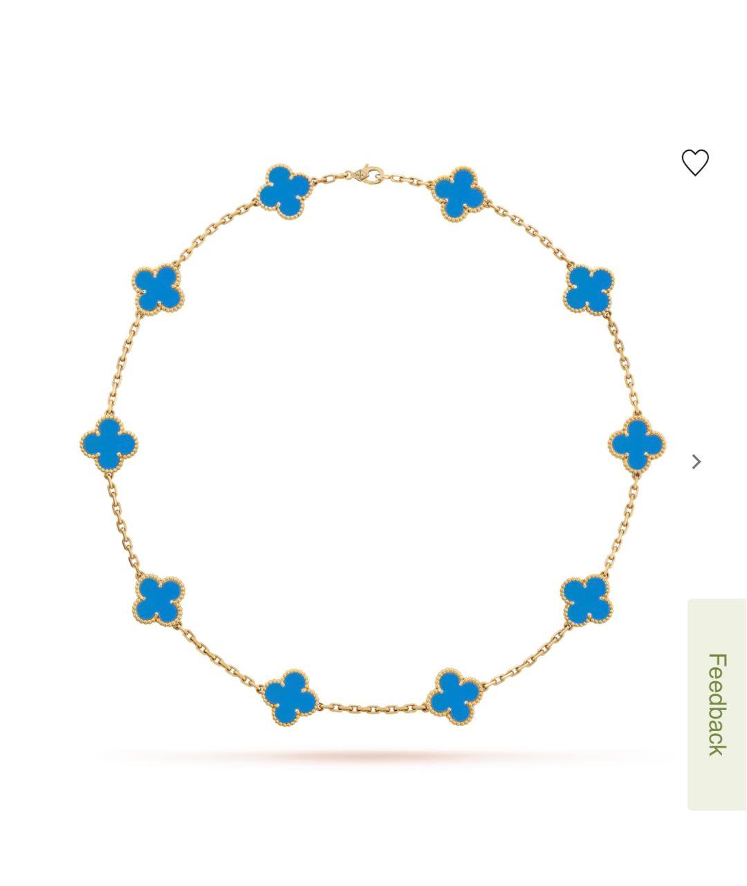 VAN CLEEF & ARPELS Синее колье из желтого золота, фото 5