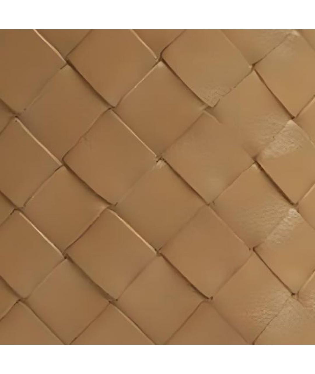 BOTTEGA VENETA Бежевая кожаная сумка с короткими ручками, фото 4