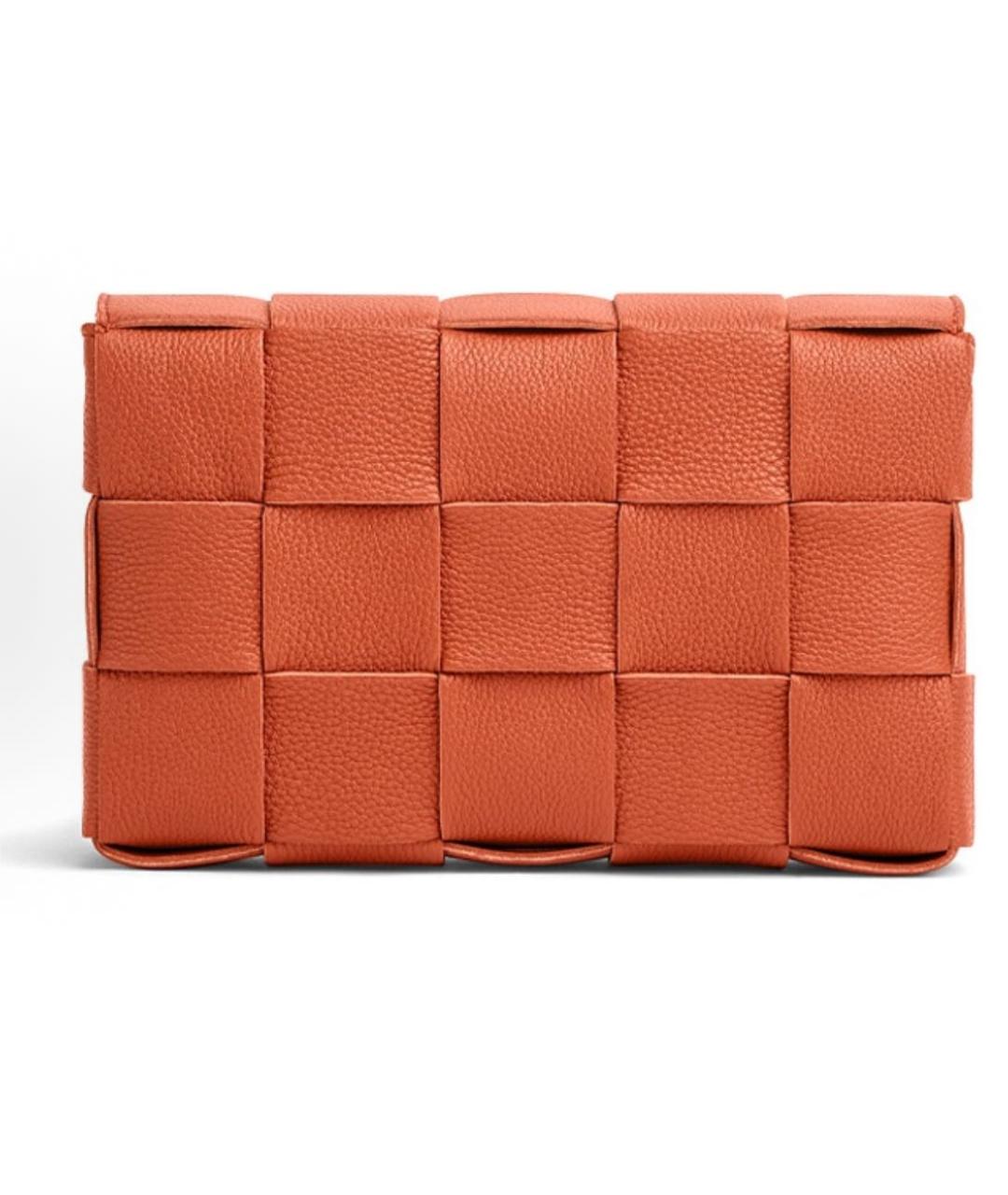 BOTTEGA VENETA Оранжевая кожаная сумка через плечо, фото 3