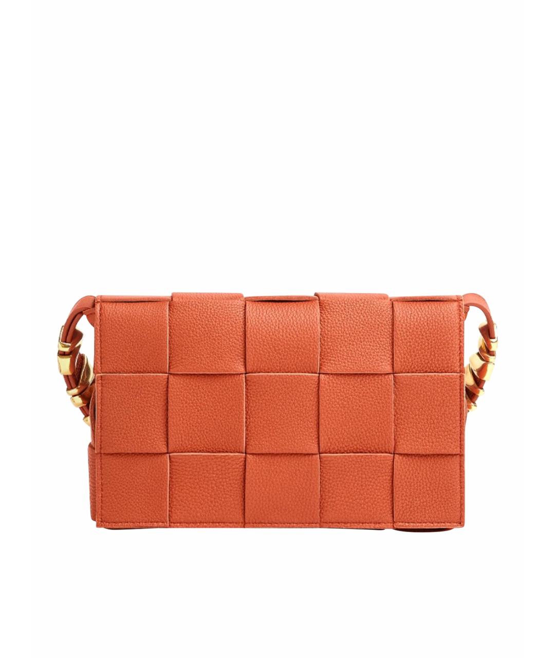BOTTEGA VENETA Оранжевая кожаная сумка через плечо, фото 1
