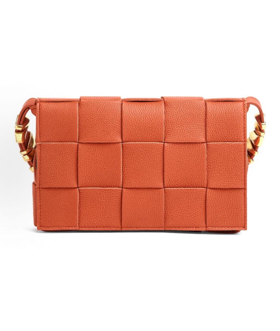 BOTTEGA VENETA Оранжевая кожаная сумка через плечо, фото 6