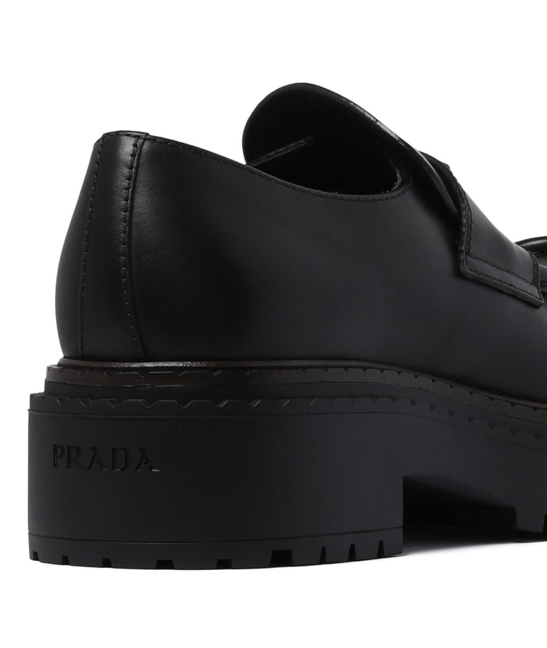 PRADA Черные кожаные лоферы, фото 4