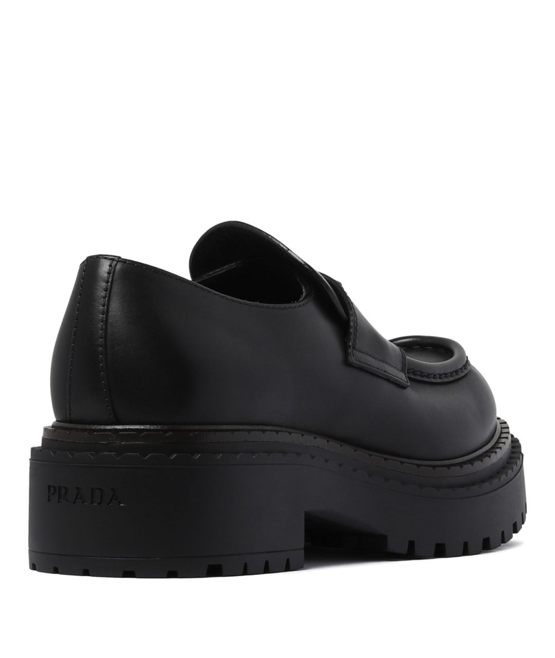 PRADA Черные кожаные лоферы, фото 3