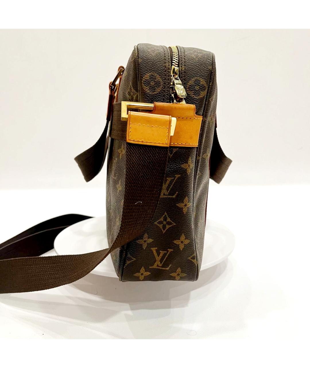 LOUIS VUITTON Коричневый кожаный портфель, фото 5