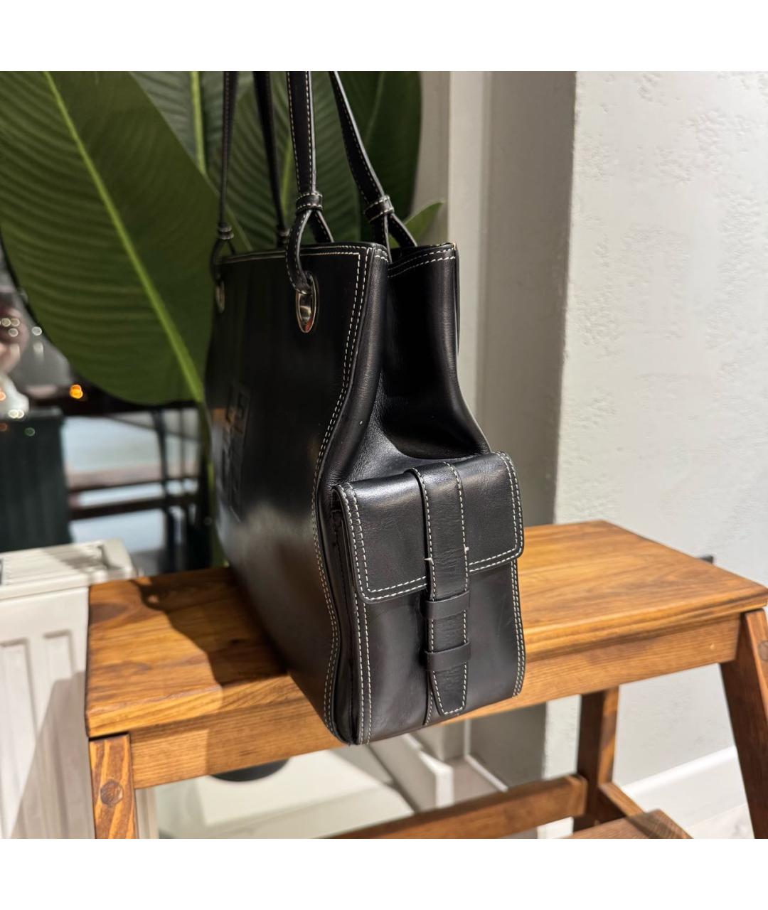 GIVENCHY Черная кожаная сумка с короткими ручками, фото 6