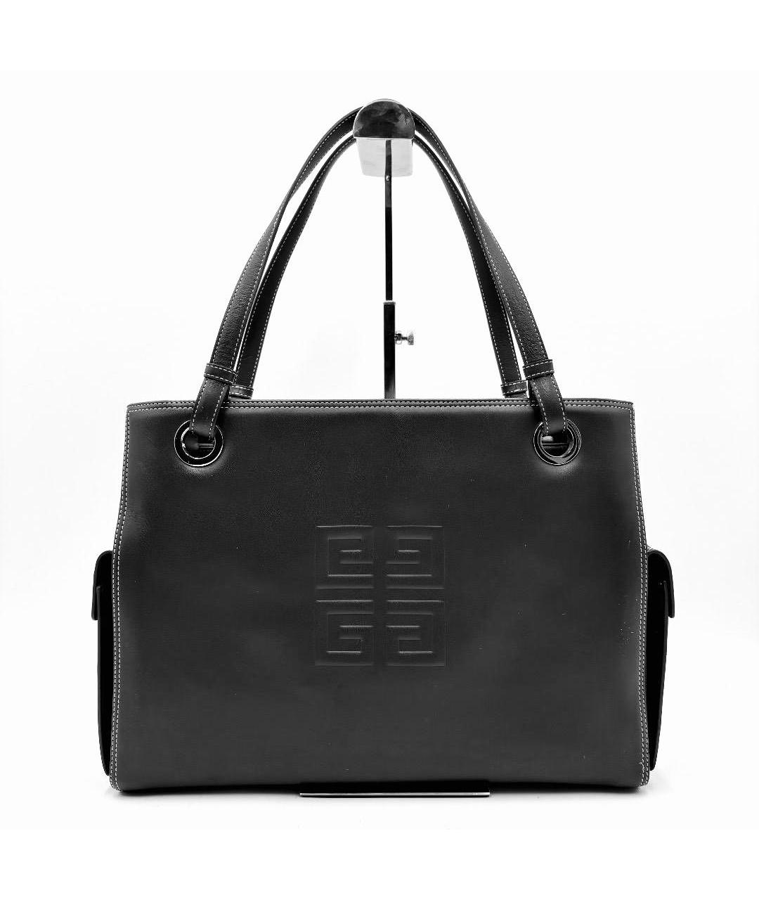 GIVENCHY Черная кожаная сумка с короткими ручками, фото 9